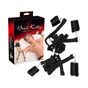 Bad Kitty Bed Shackles - minőségi bilincs BDSM játékokhoz