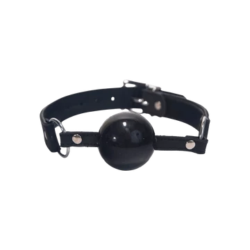Silicone Ball Gag Black - bizalmi játékok fetish kelléke