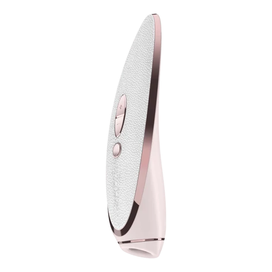 Satisfyer Luxury Pret-a-porter - vibráló csiklóizgató (fehér-rózsaarany) - az igazi kényeztetés