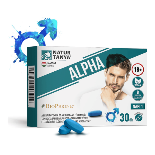 ALPHA - A férfi potencia és a kirobbanó férfiasság támogatásához - 30 tabletta - Natur Tanya - 