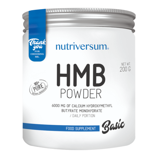 HMB Powder - 200 g - BASIC - Nutriversum - ízesítetlen - tesztoszteron és hormonszint optimalizáló