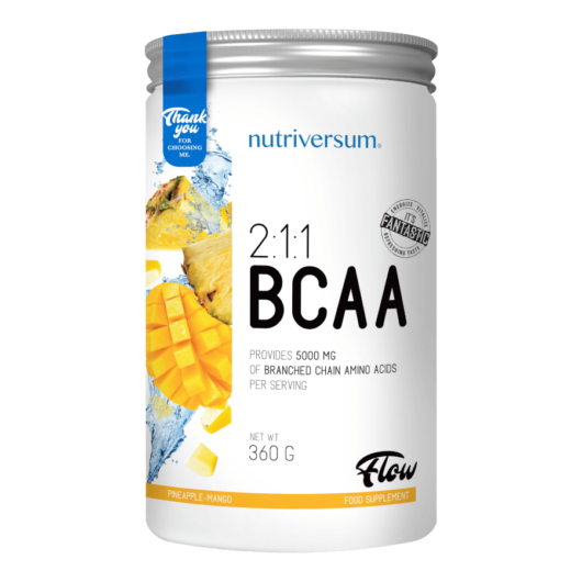 2:1:1 BCAA - 360 g - FLOW - Nutriversum - ananász mangó - esszenciális aminosav