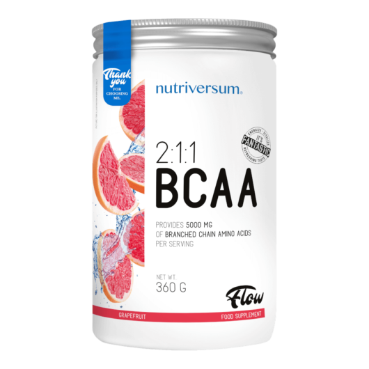 2:1:1 BCAA - 360 g - FLOW - Nutriversum - grapefruit - esszenciális aminosav