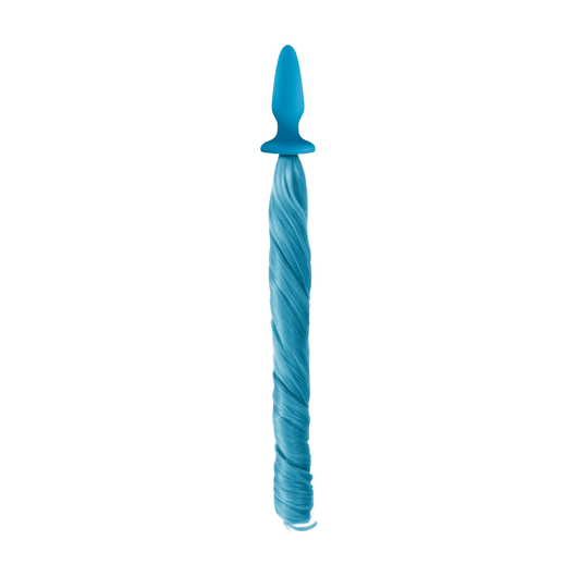 Unicorn Tails Pastel Blue - záróizom tágító, lazító eszköz, színes lófarokkal