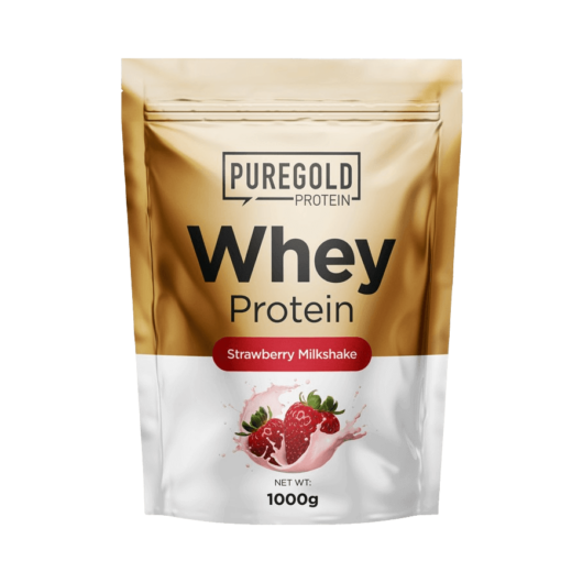 Whey Protein fehérjepor - 1 000 g - PureGold - eper - 