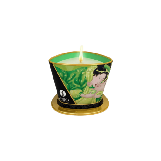 Shunga - Masszázsgyertya Zöldtea (170ml) - kozmetikai minőségű, természetes olajok