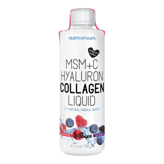MSM+C Hyaluron Collagen Liquid - 500 ml - WSHAPE - Nutriversum - erdei gyümölcs - 3.000mg Kollagén