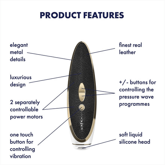 Satisfyer Luxury Pret-a-porter - vibráló csiklóizgató (fekete-fehér) Satisfyer Luxury Pret-a-porter - vibráló csiklóizgató (fekete-fehér)
