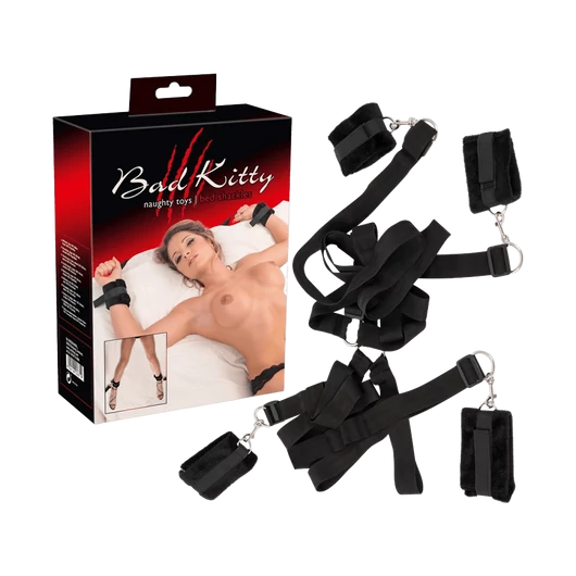 Bad Kitty Bed Shackles - minőségi bilincs BDSM játékokhoz