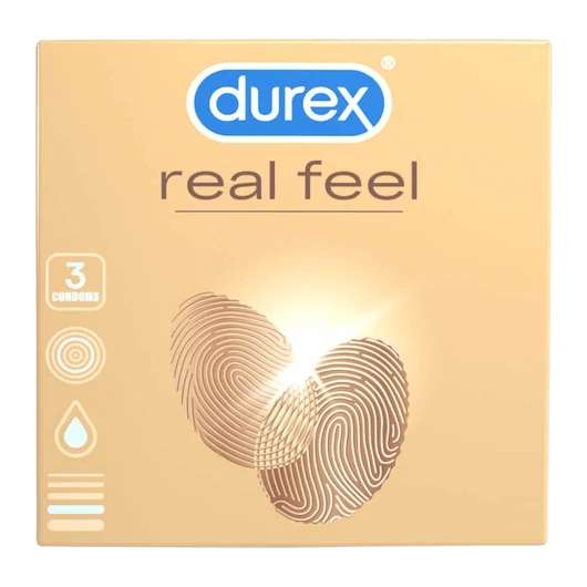 Durex RealFeel óvszer (3db) - latexmentes óvszer