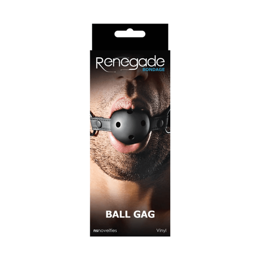 Renegade Bondage Ball Gag Black Renegade Bondage Ball Gag Black
