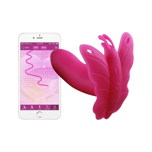 Realov Lydia - okos pillangó vibrátor (pink) - okostelefonról irányítható