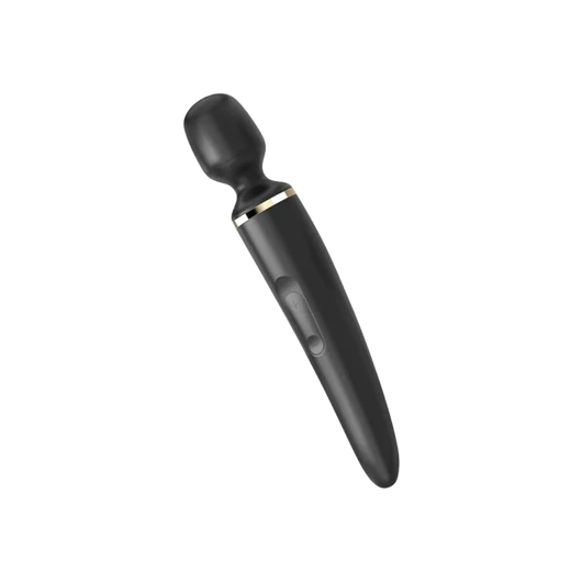 Satisfyer Wand-er Woman masszázs vibrátor (fekete) - az igazi kényeztetés
