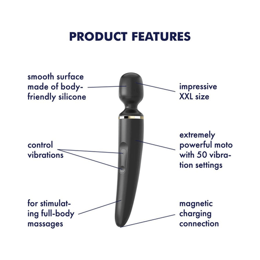 Satisfyer Wand-er Woman masszázs vibrátor (fekete) Satisfyer Wand-er Woman masszázs vibrátor (fekete)