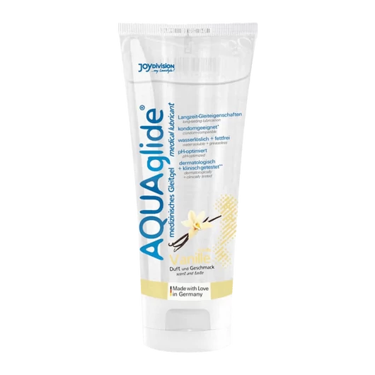 AQUAglide Vaníliás síkosító - 100ml - ízesített, vízalapú és óvszerbarát