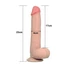 Kép 5/5 - Lovetoy - Sliding Skin Dong 9.0 inch - hajlítható, bőrszerű, tapadókoronggal